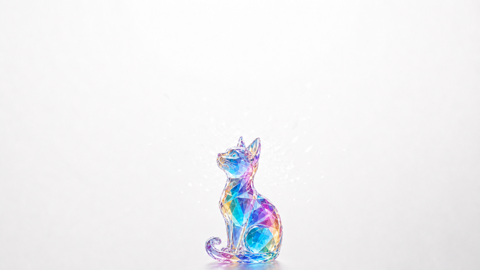 AURELIA STONE colorful glass cat hero background